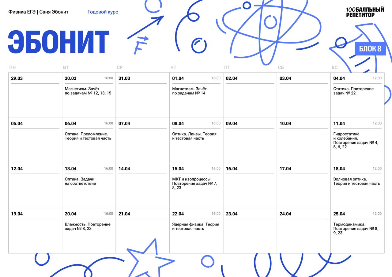 Апрель — программа курса, изображение 1