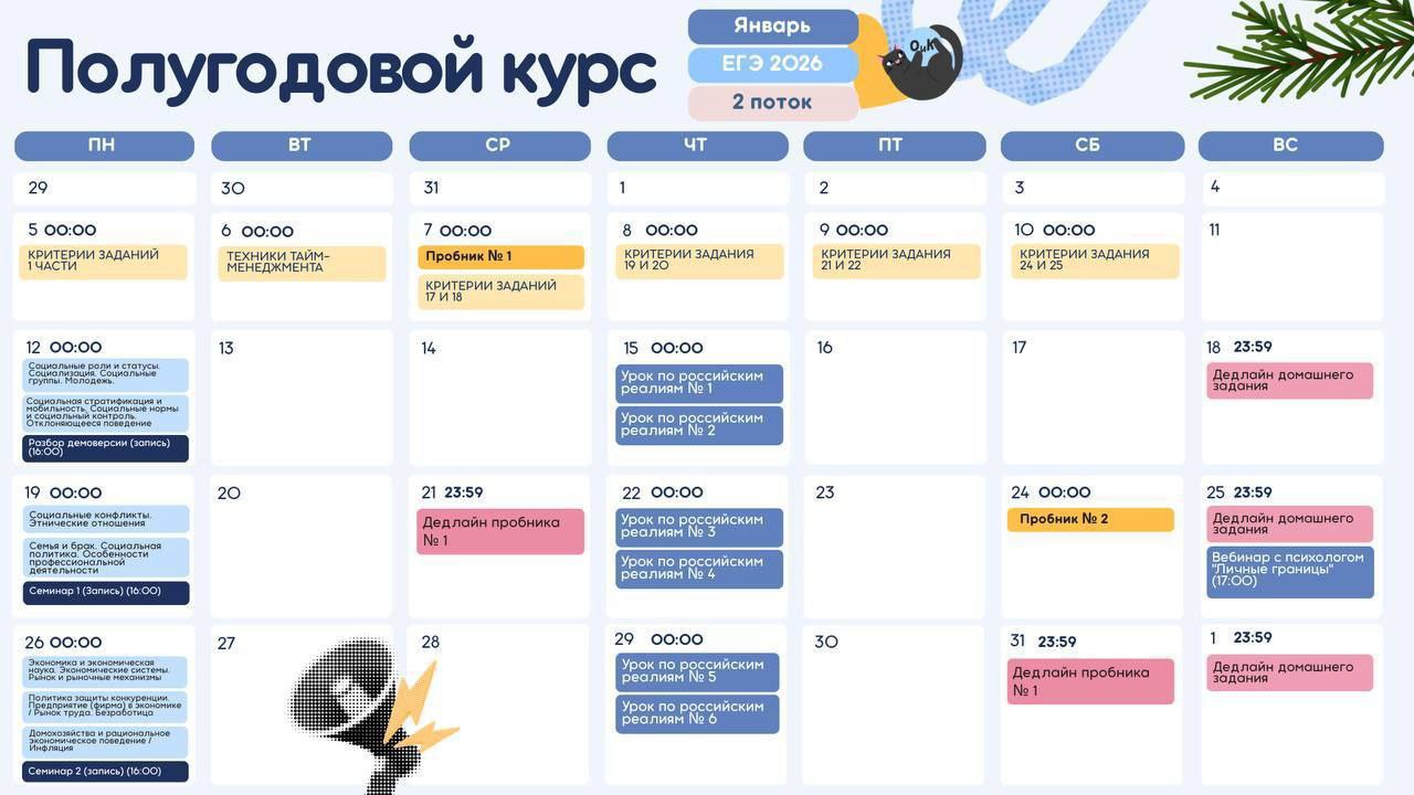 Январь 🎄 — программа курса, изображение 1