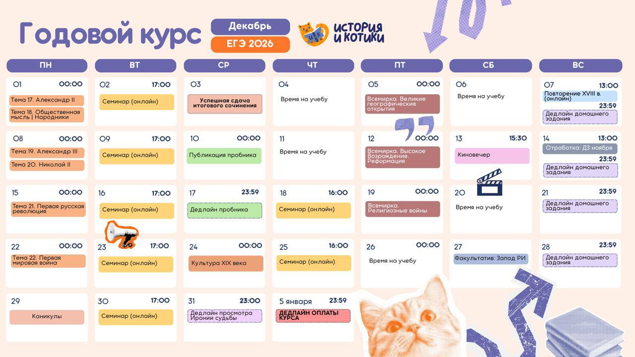 Декабрь ☃️ — программа курса, изображение 1