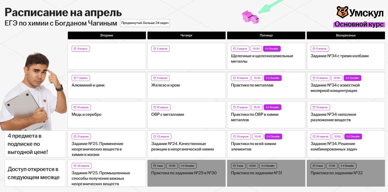 Апрель ☀️ — программа курса, изображение 1