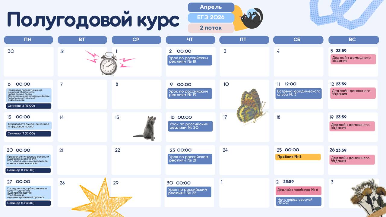 Апрель ☀️ — программа курса, изображение 1