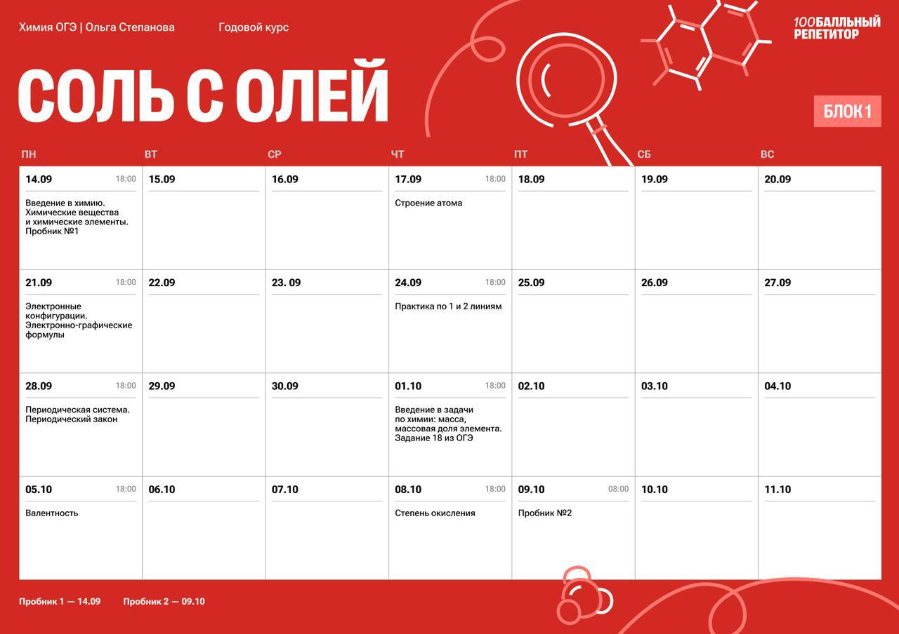 Сентябрь — программа курса, изображение 1