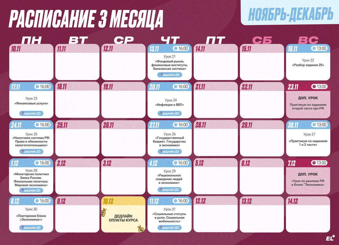 Ноябрь 🌨 — программа курса, изображение 1